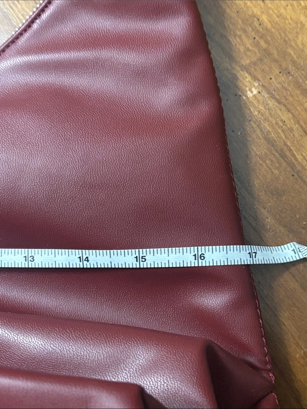 Anne Klein Deep Burgundy Shoulder Bag with Zippered Interior Pocket